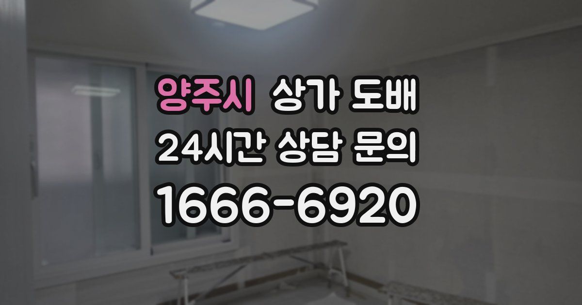 양주시 상가 도배