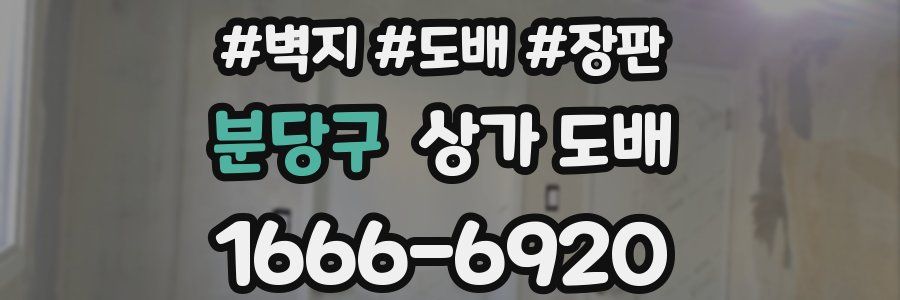 분당구 상가 도배