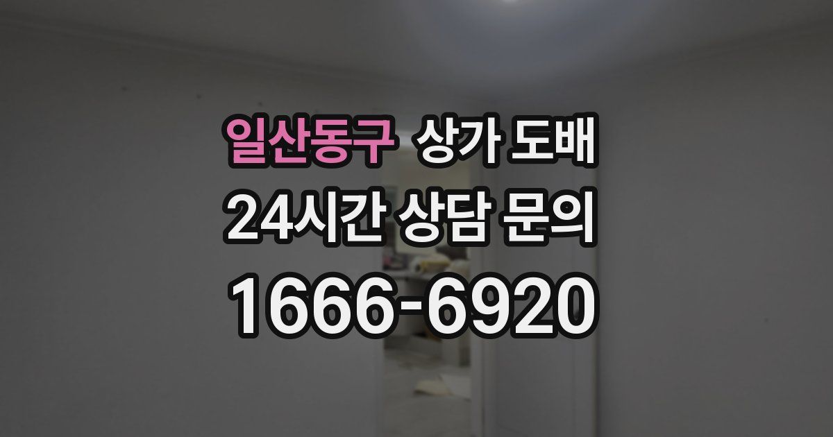 일산동구 상가 도배