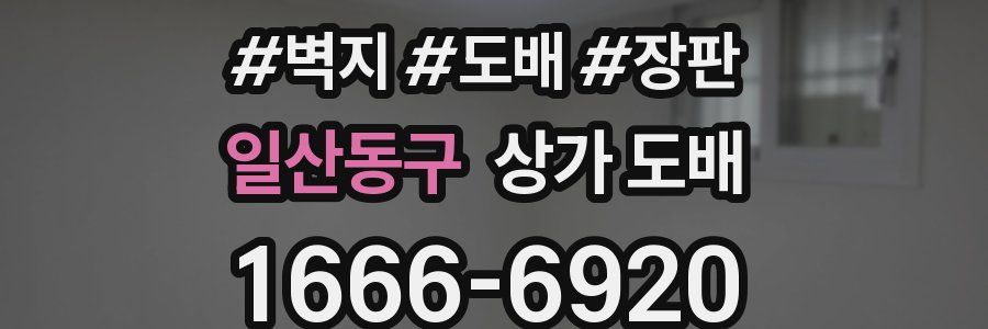 일산동구 상가 도배