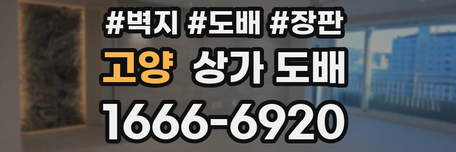 고양 상가 도배