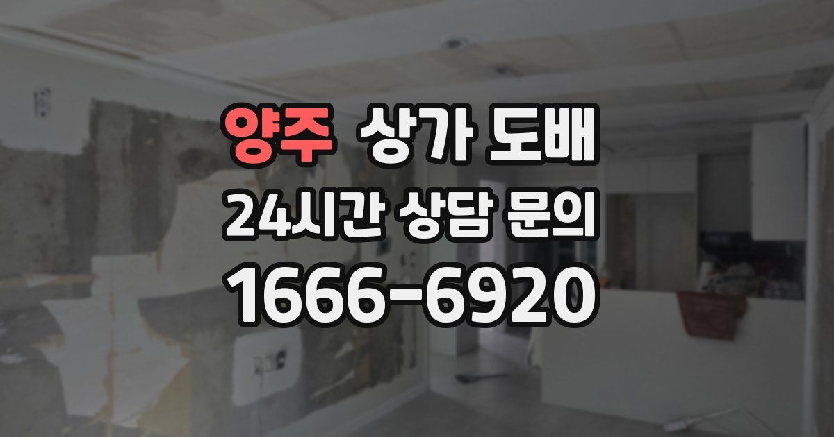 양주 상가 도배