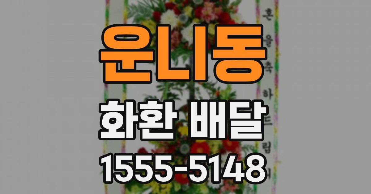 운니동 화환 배달