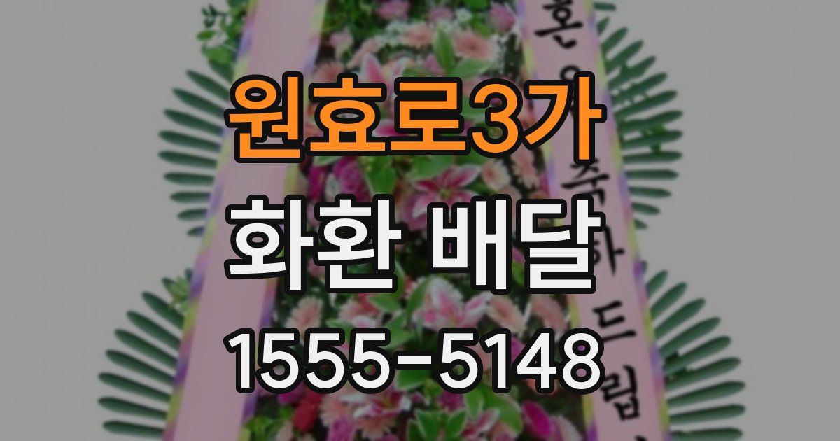 원효로3가 화환 배달