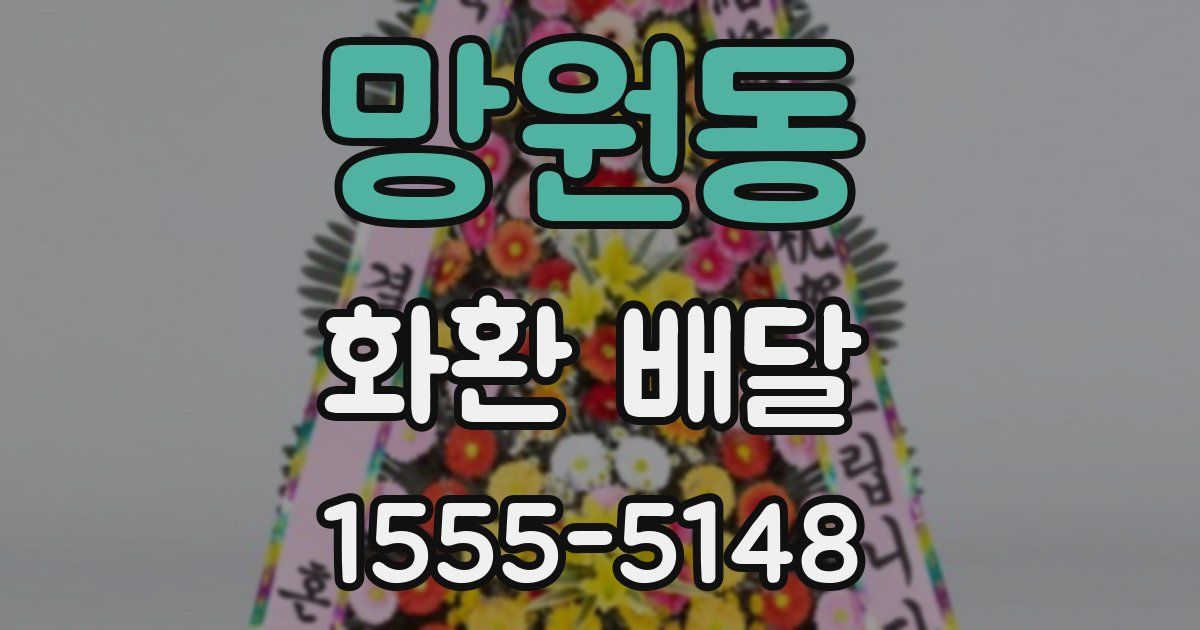 망원동 화환 배달