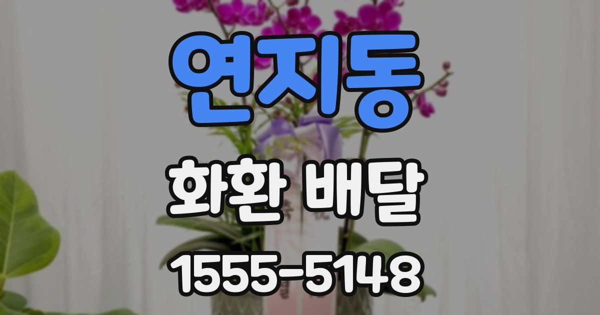 연지동 화환 배달