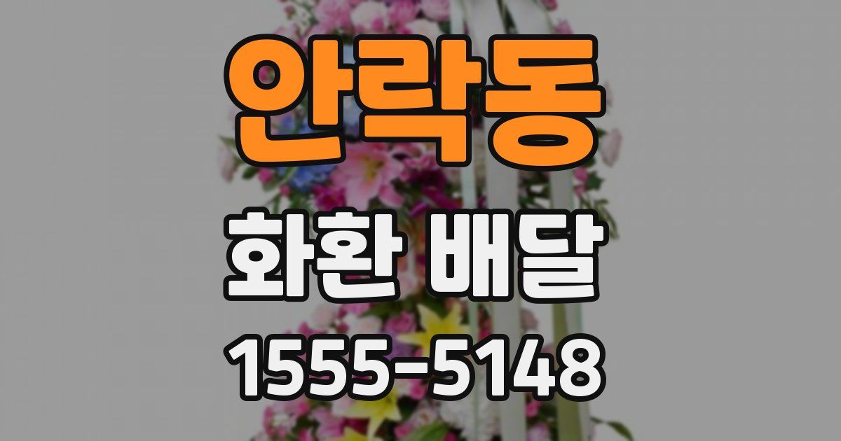 안락동 화환 배달