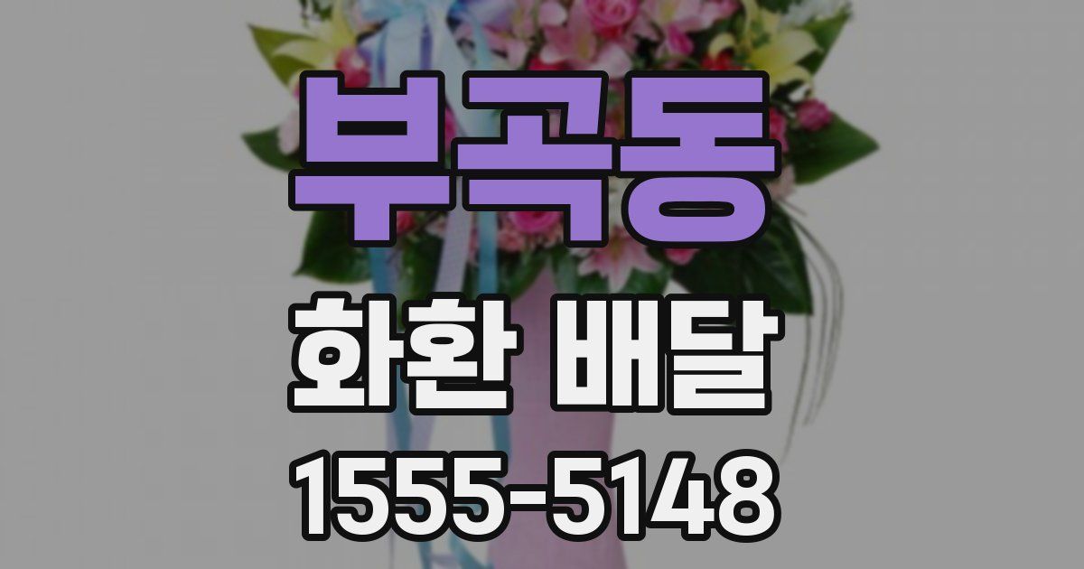 부곡동 화환 배달