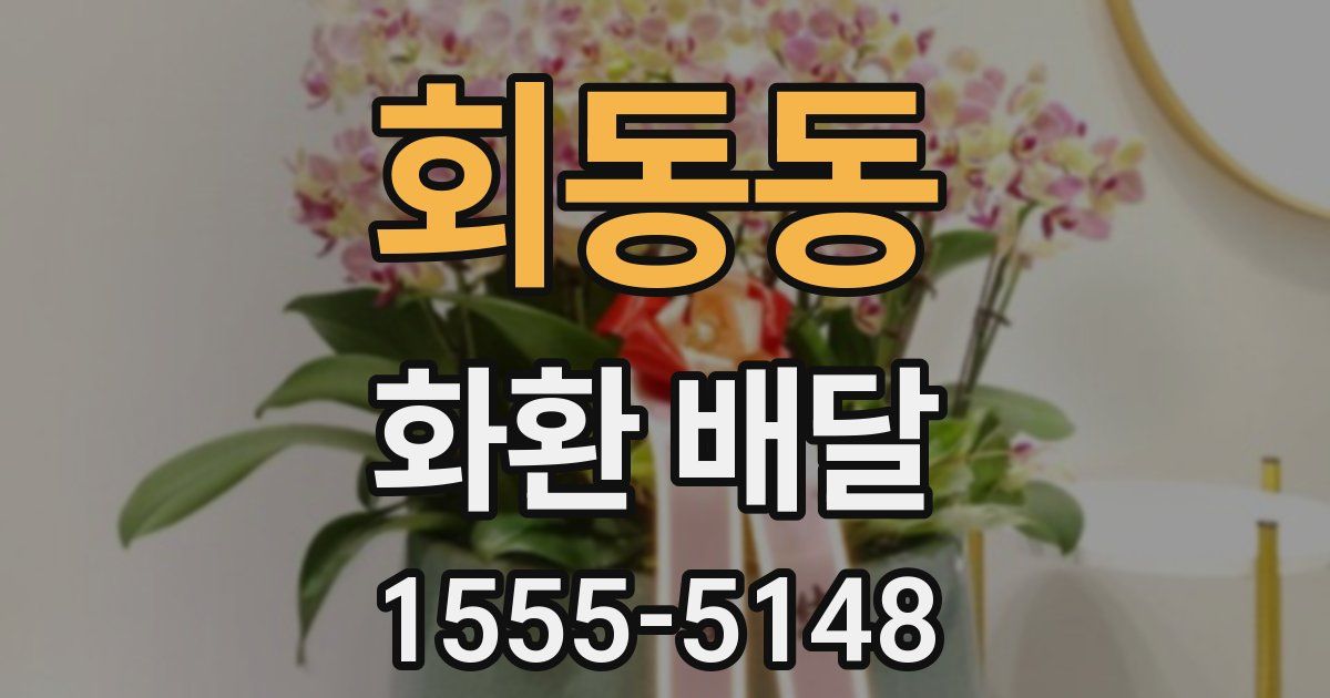 회동동 화환 배달
