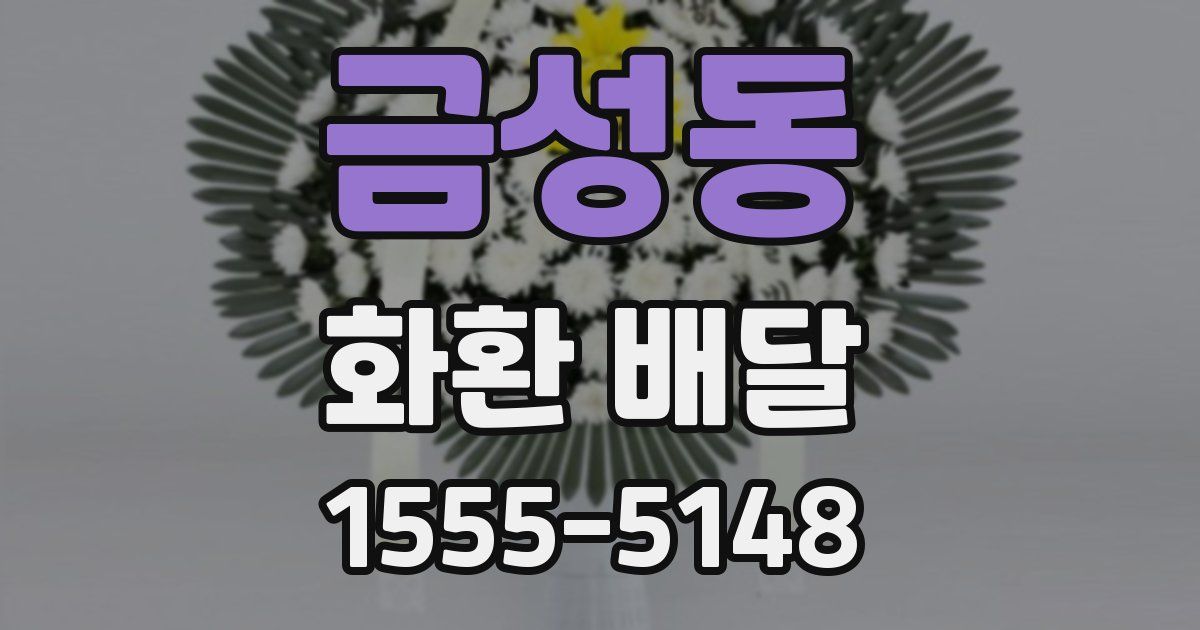 금성동 화환 배달