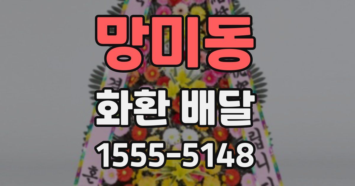 망미동 화환 배달