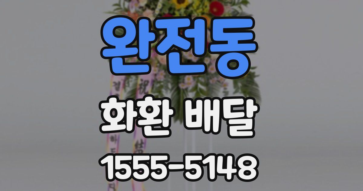 완전동 화환 배달