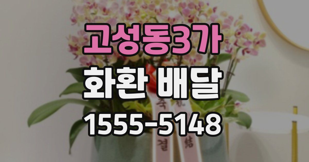 고성동3가 화환 배달