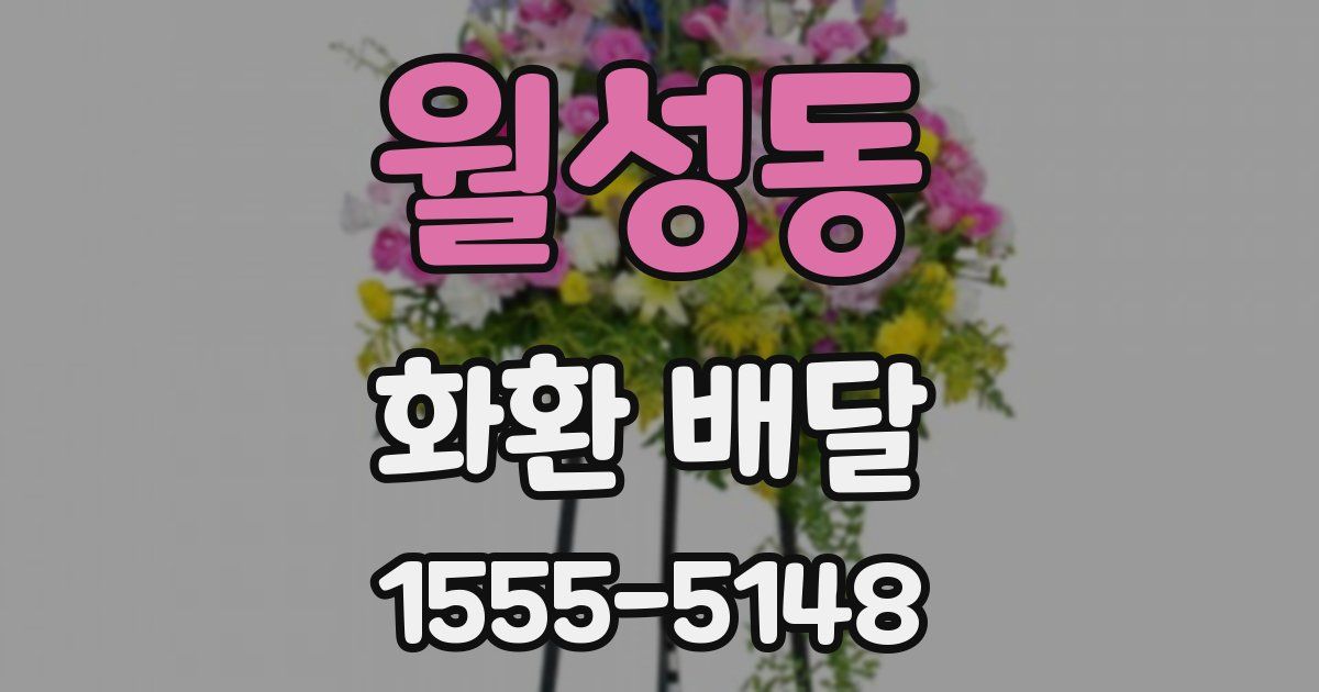 월성동 화환 배달