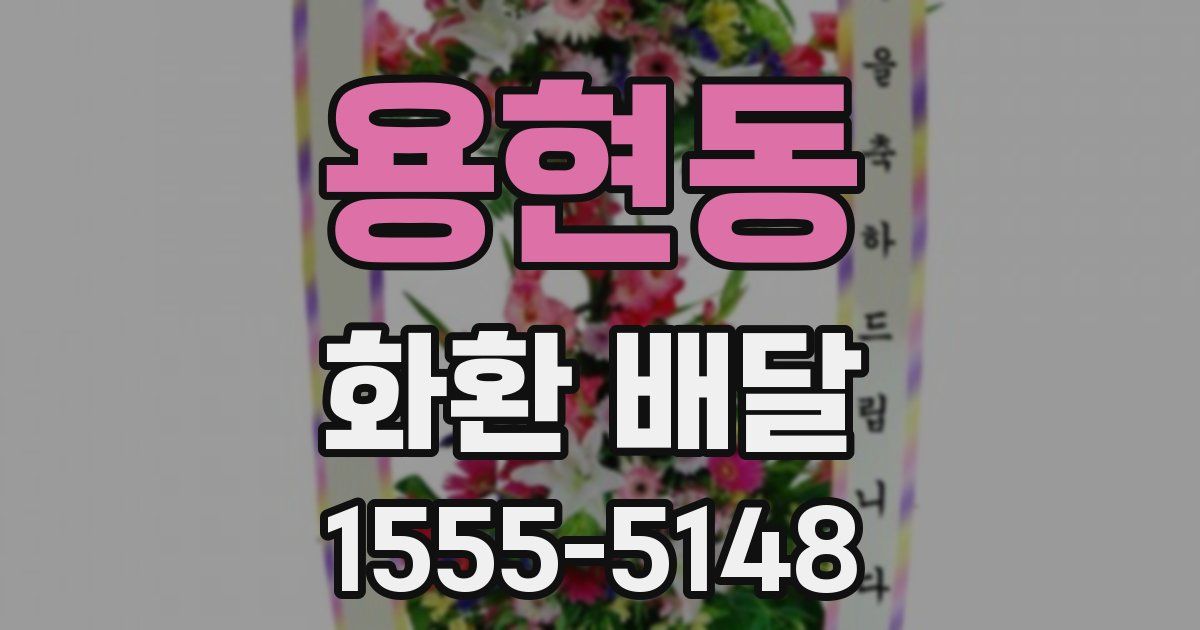 용현동 화환 배달