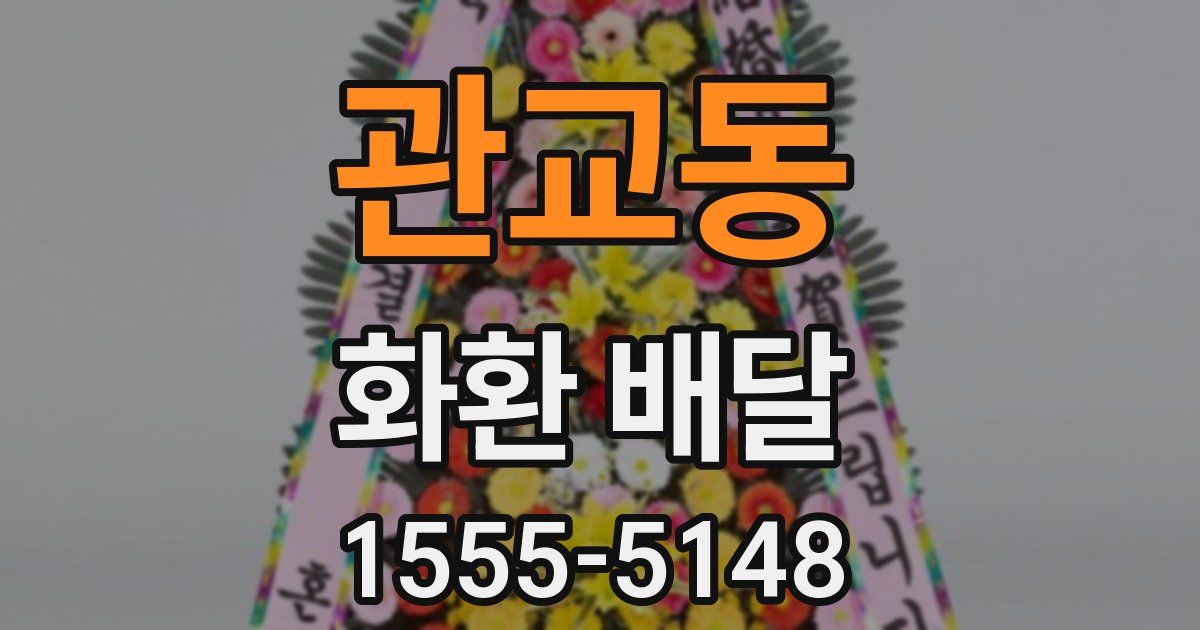 관교동 화환 배달