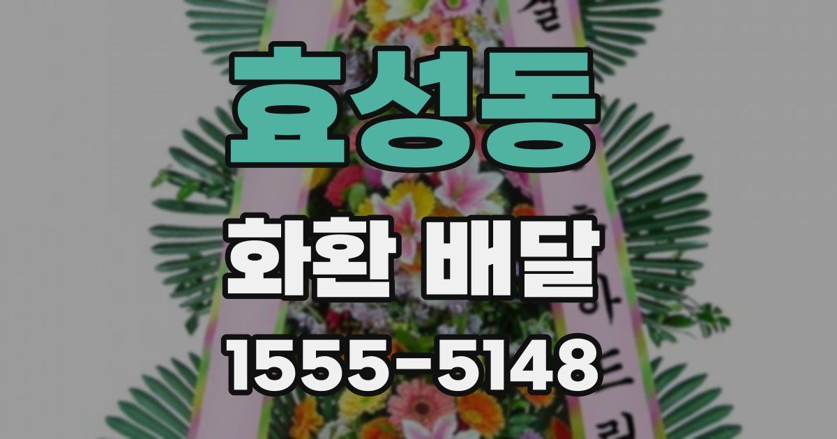 효성동 화환 배달