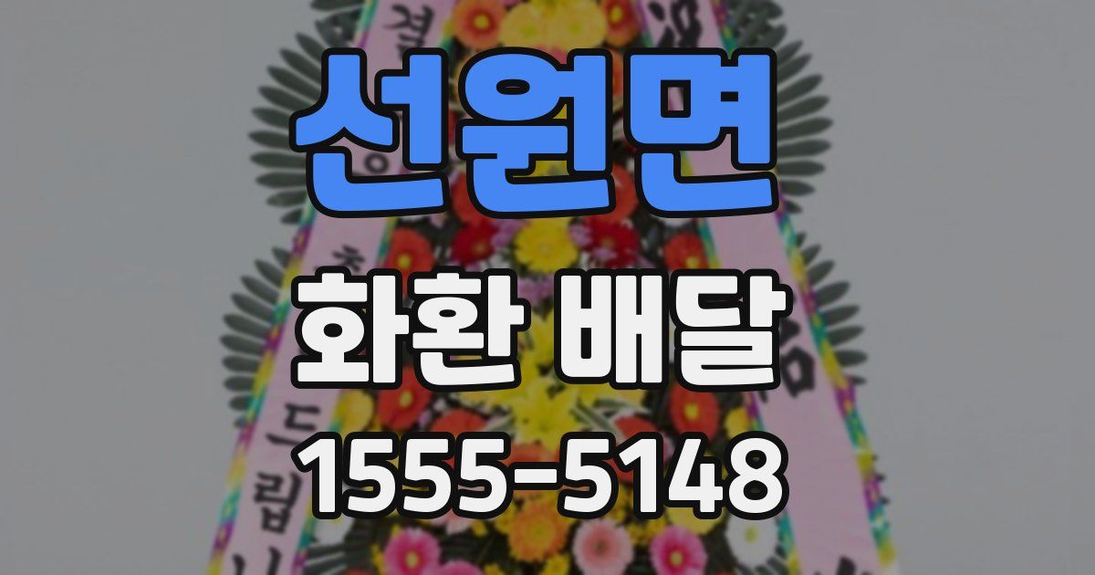 선원면 화환 배달