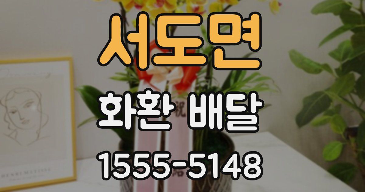 서도면 화환 배달