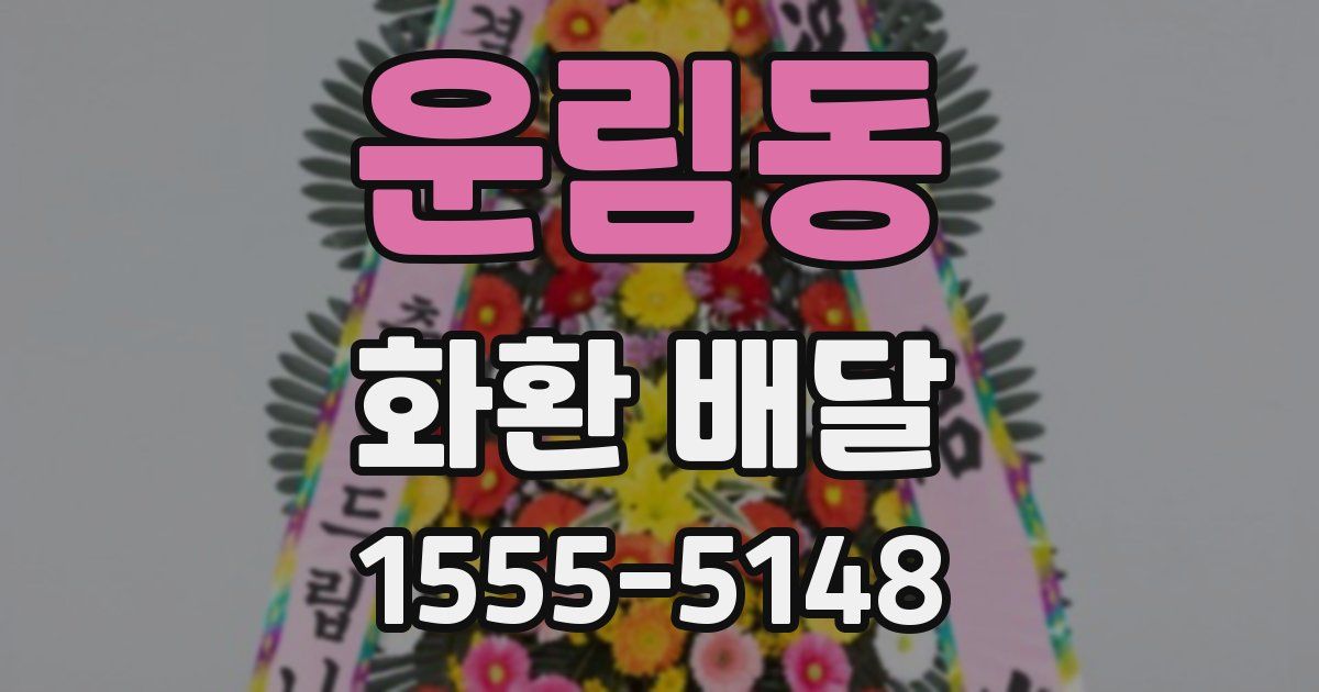운림동 화환 배달