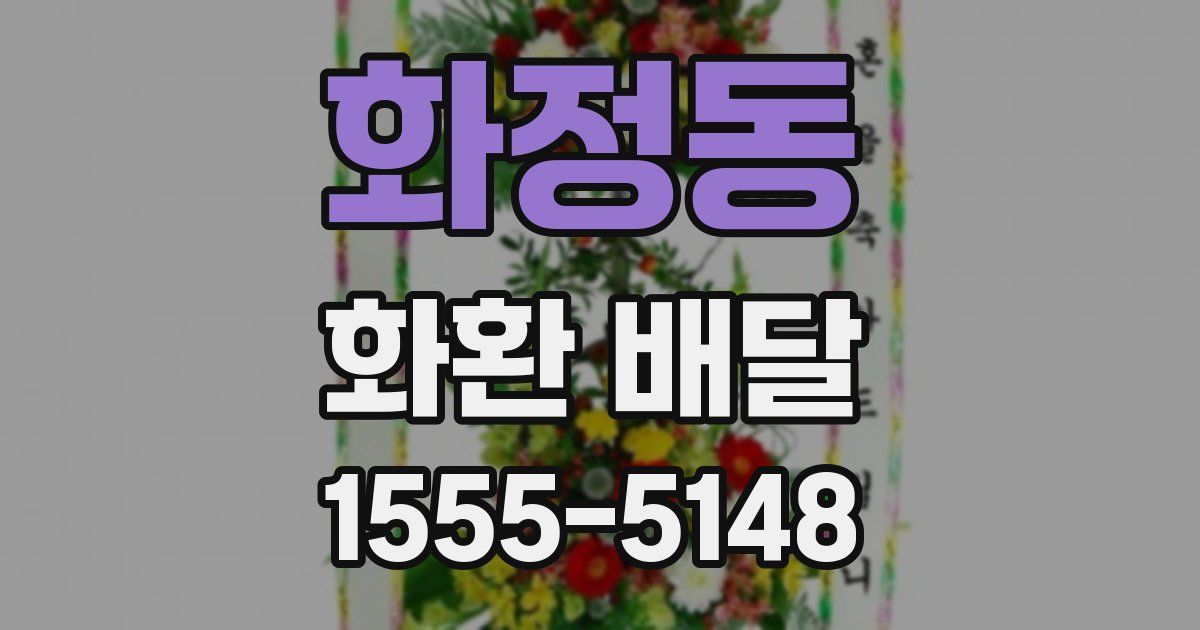 화정동 화환 배달