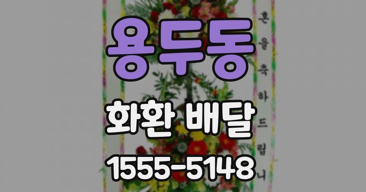용두동 화환 배달