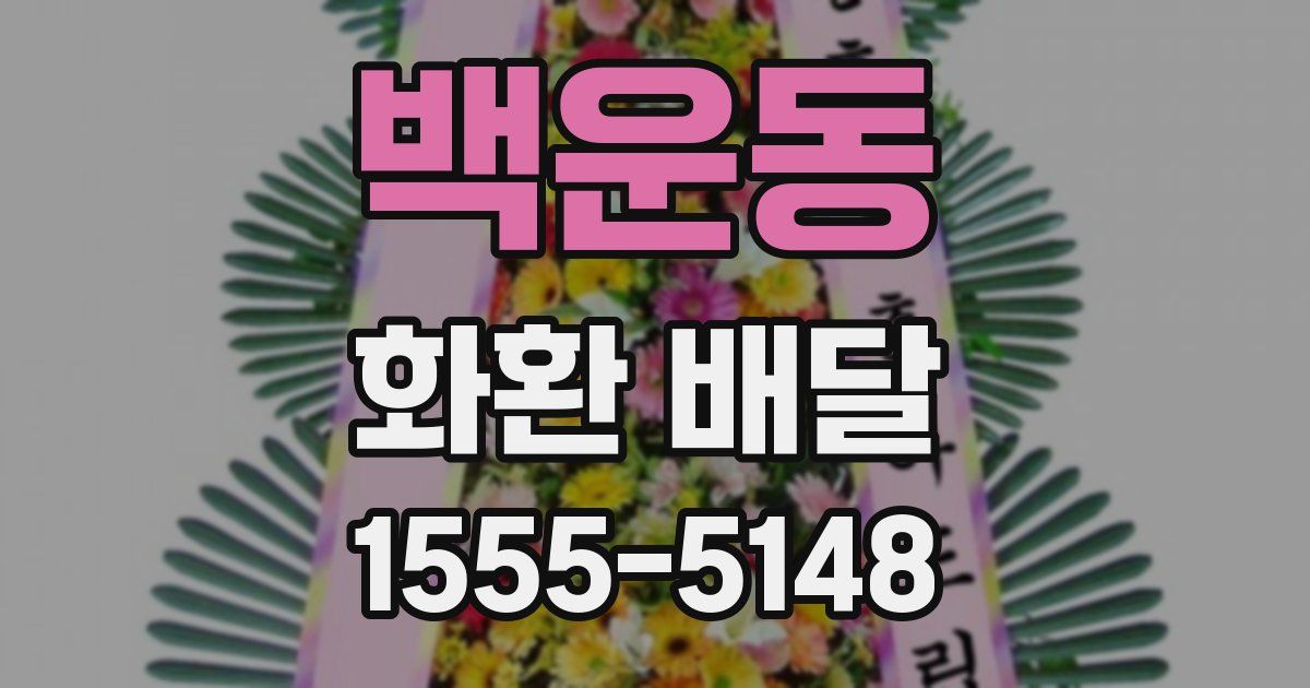 백운동 화환 배달