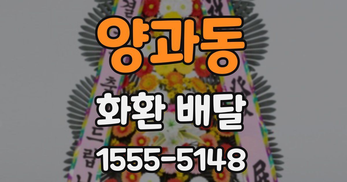 양과동 화환 배달