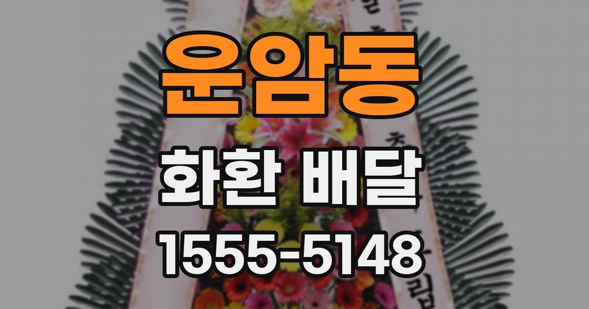 운암동 화환 배달