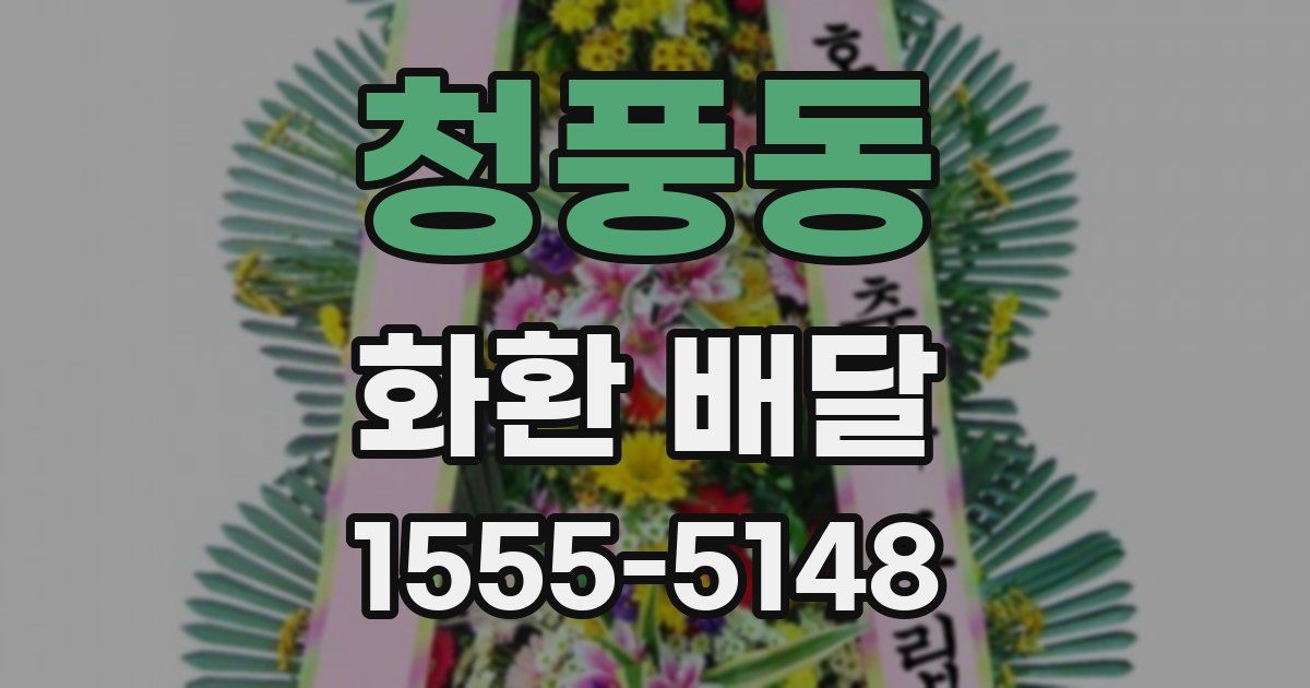 청풍동 화환 배달