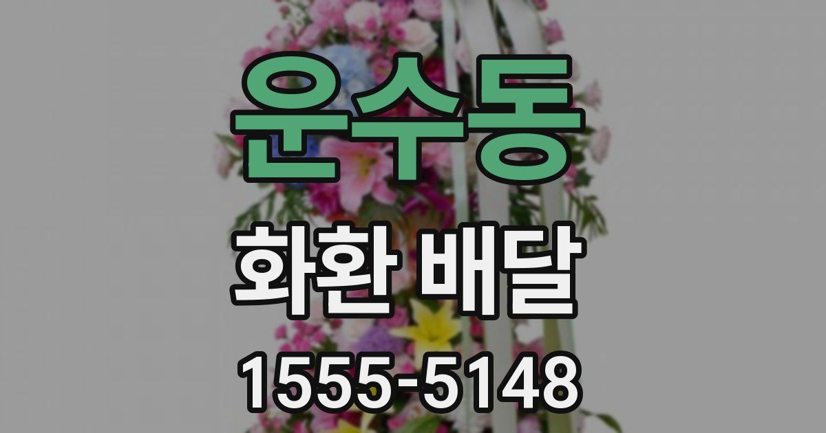 운수동 화환 배달