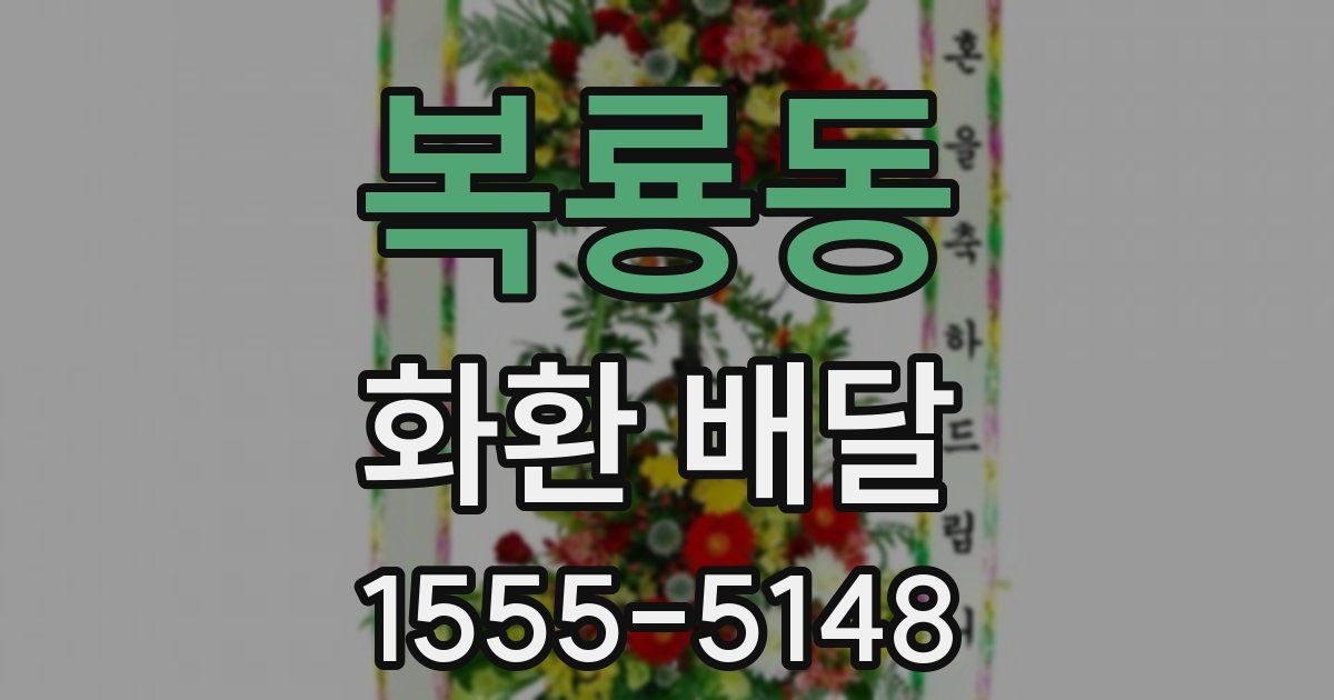 복룡동 화환 배달