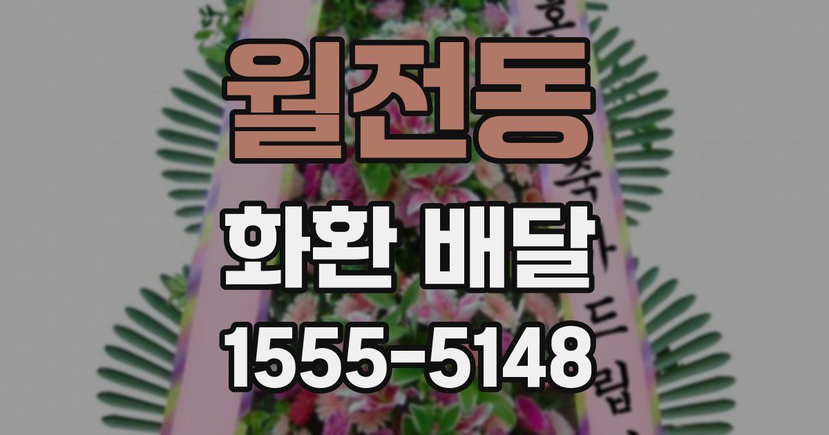 월전동 화환 배달