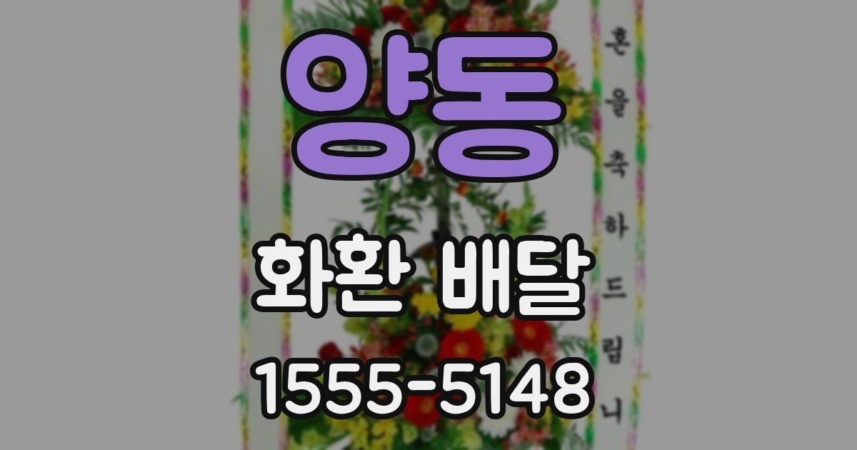 양동 화환 배달