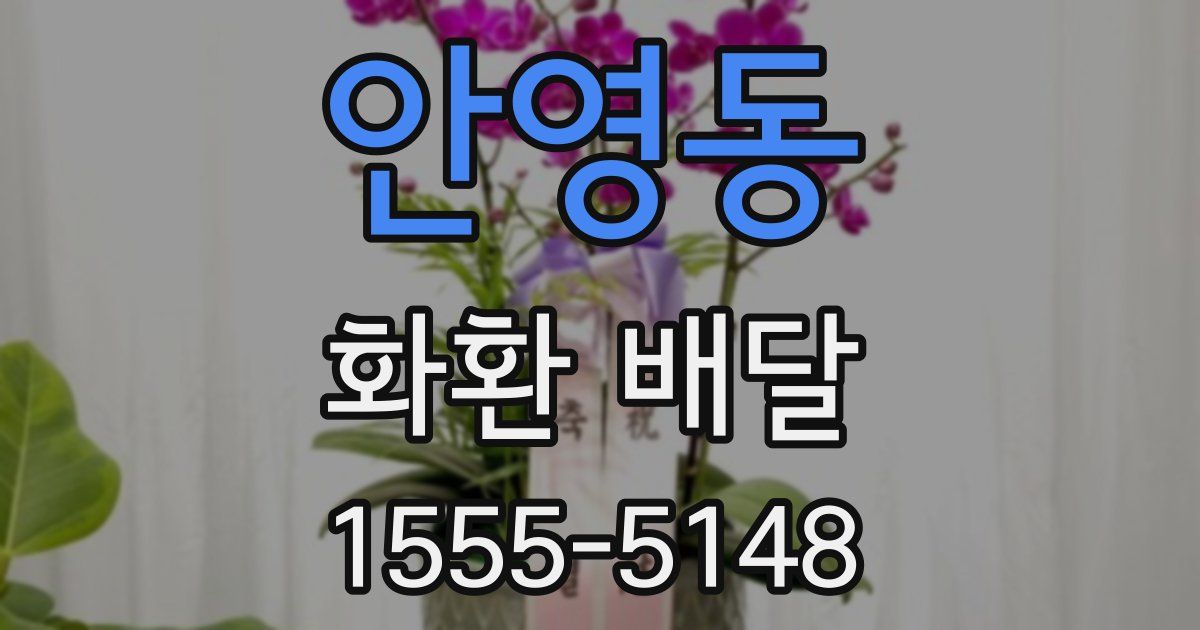 안영동 화환 배달