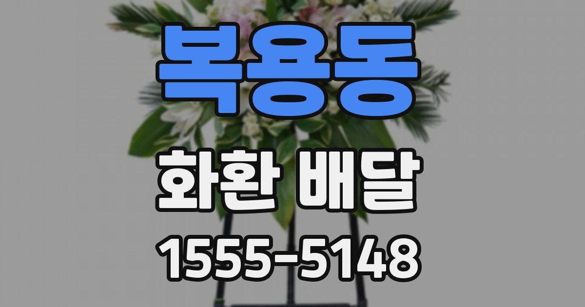 복용동 화환 배달
