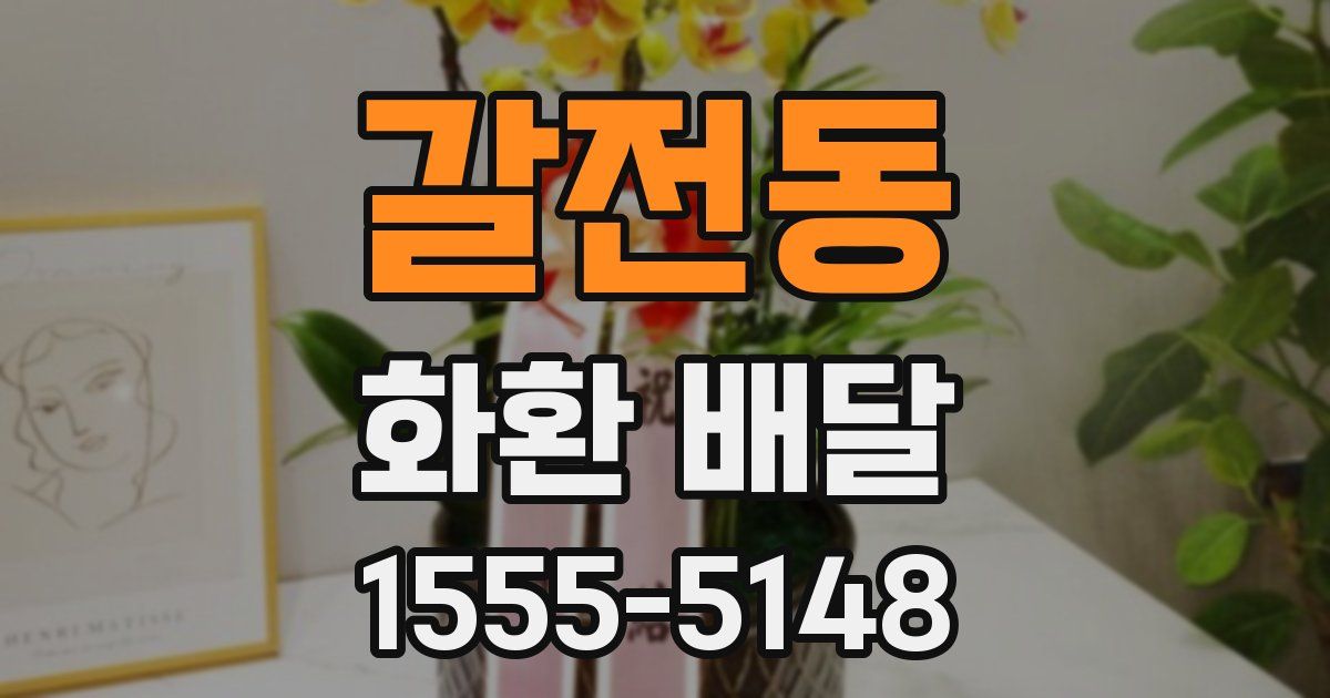 갈전동 화환 배달