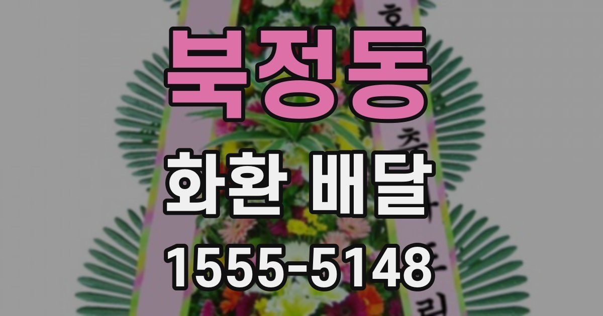 북정동 화환 배달