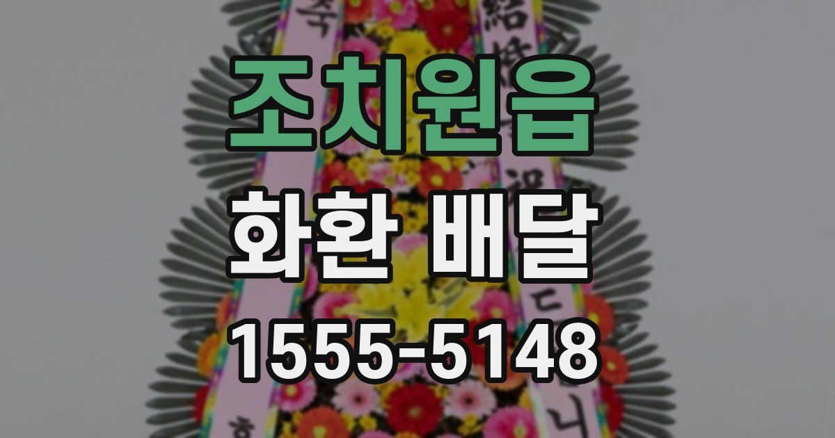 조치원읍 화환 배달