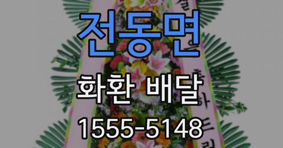 전동면 화환 배달