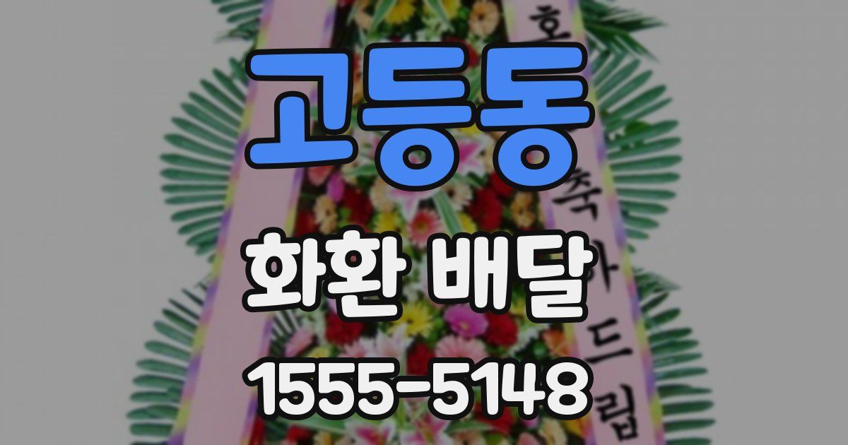 고등동 화환 배달