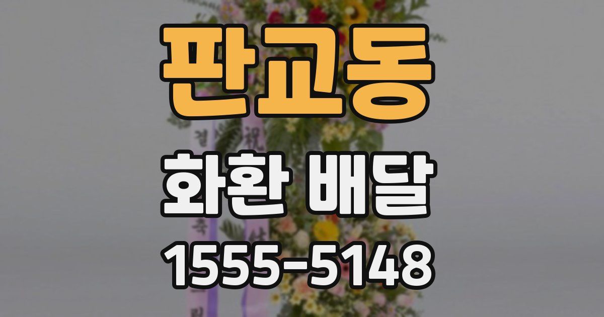 판교동 화환 배달