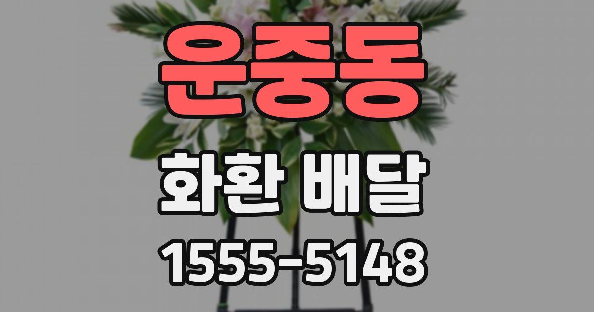 운중동 화환 배달