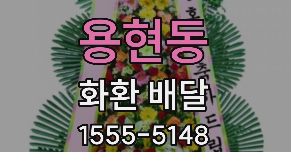 용현동 화환 배달