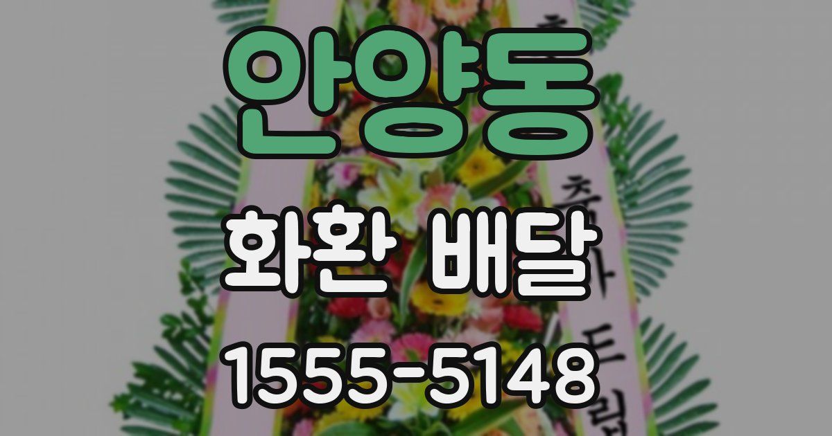 안양동 화환 배달