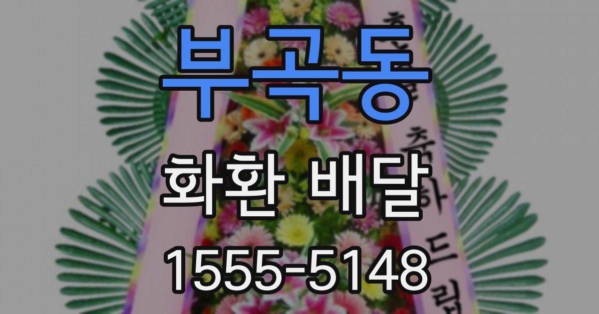 부곡동 화환 배달