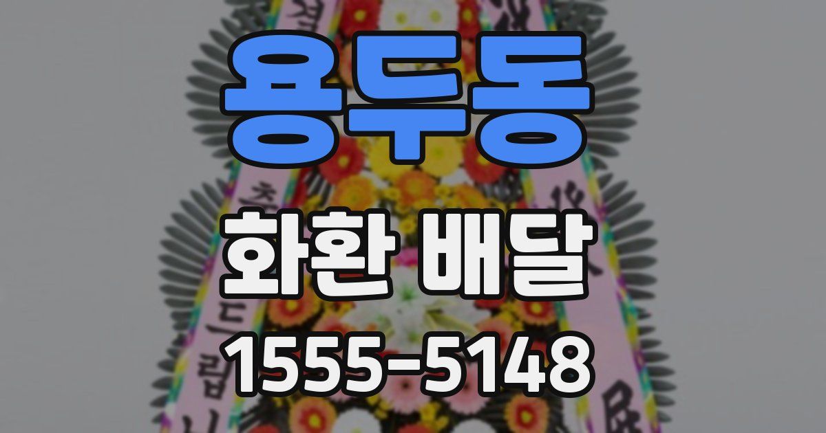 용두동 화환 배달