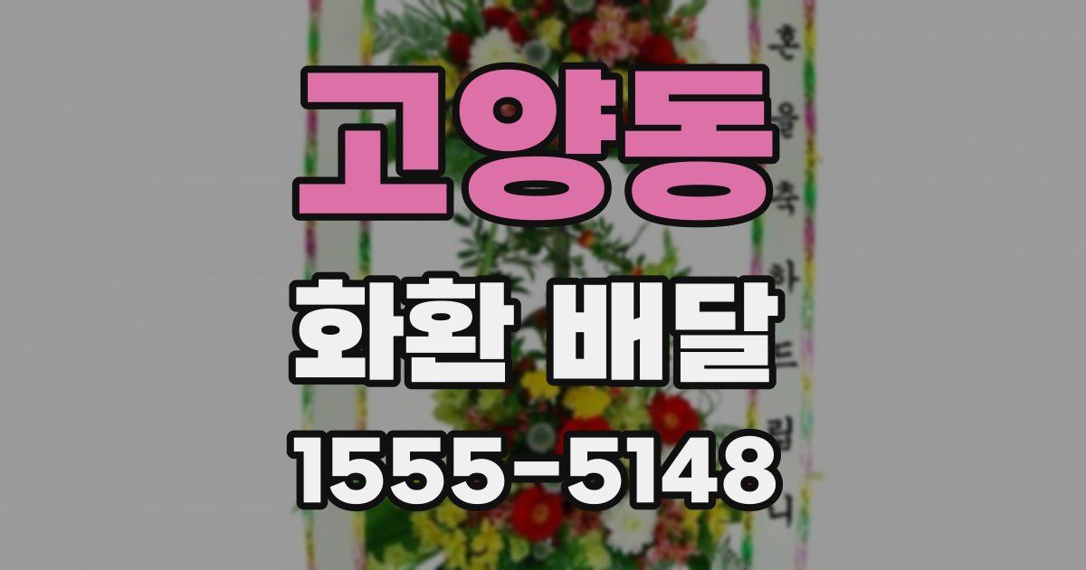 고양동 화환 배달