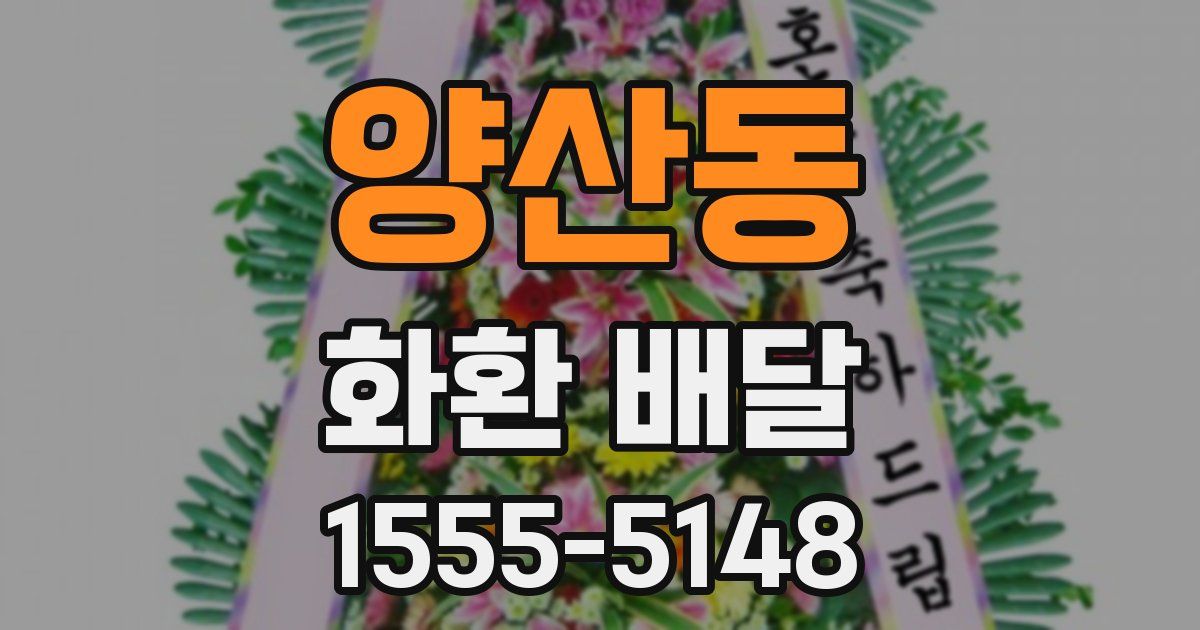 양산동 화환 배달