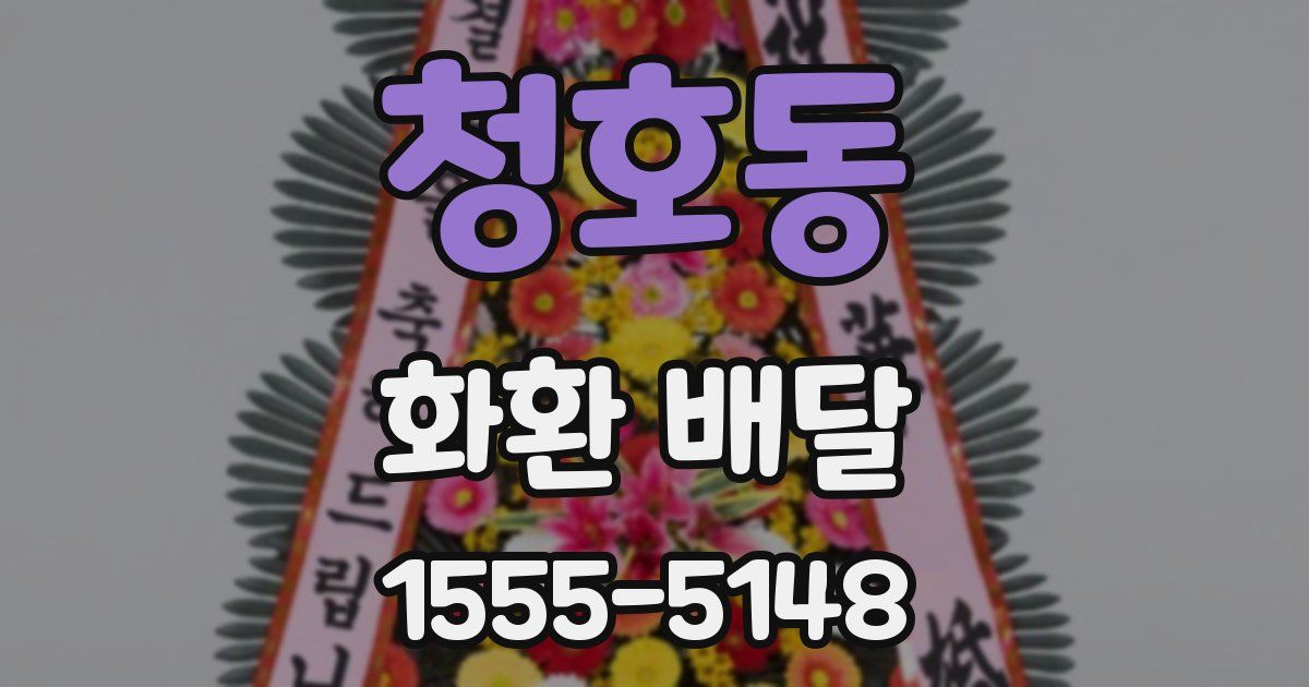 청호동 화환 배달